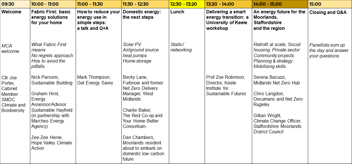 Timetable