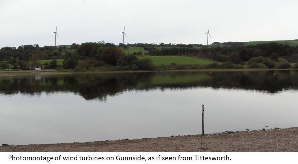 Tittesworth and turbines with caption