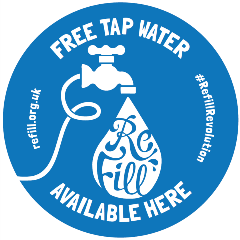 refill sticker logo